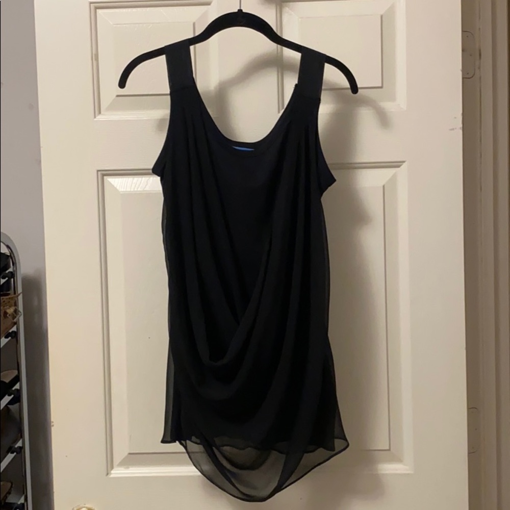Simply Vera Black mixed media blouse